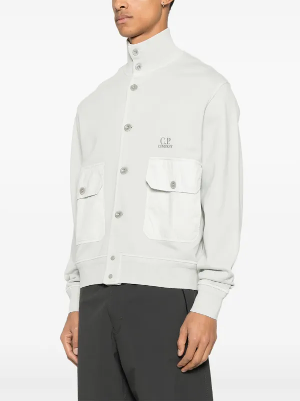 C.P. Company diagonal-fleece Cotton Sweatshirt | Grey | FARFETCH