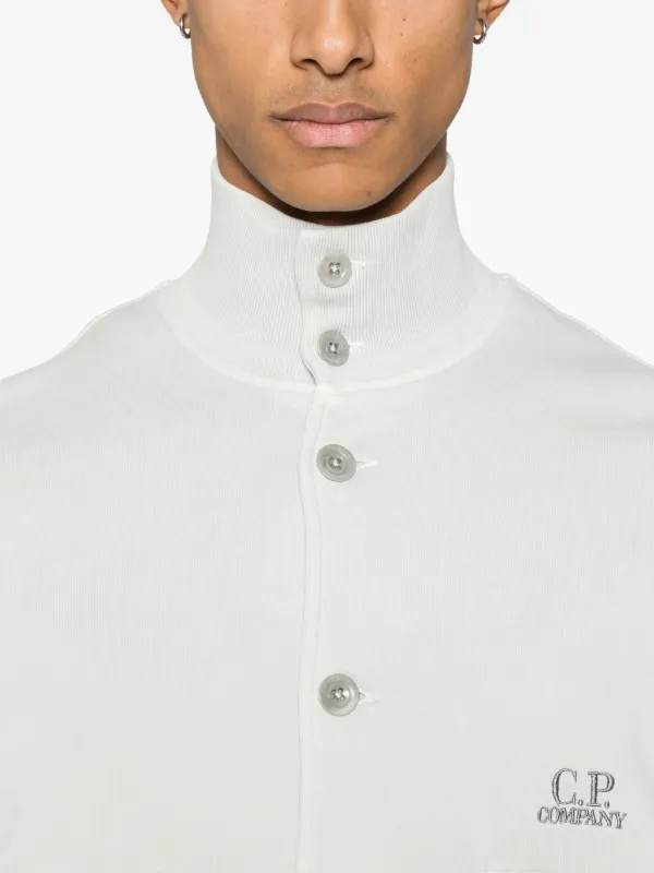 C.P. Company diagonal-fleece Cotton Sweatshirt | Grey | FARFETCH