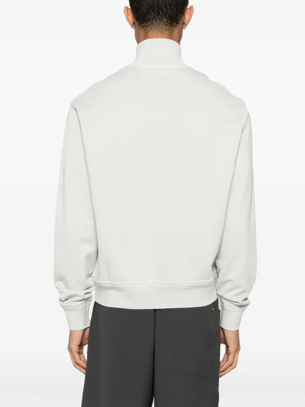 C.P. Company diagonal-fleece Cotton Sweatshirt | Grey | FARFETCH