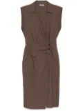 Patrizia Pepe wrap shirt dress - Brown