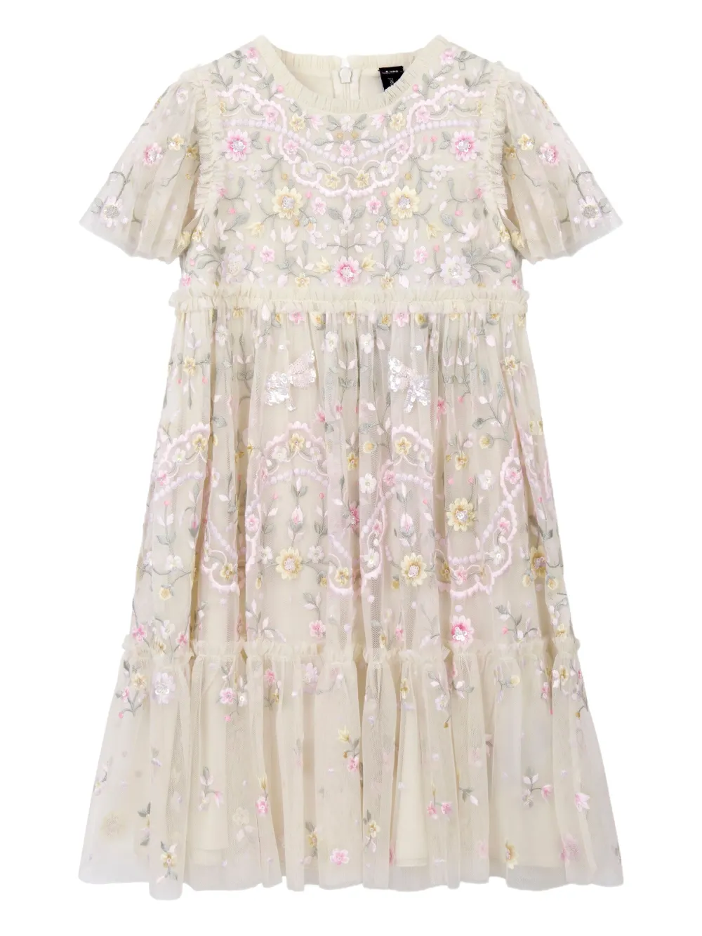 NEEDLE & THREAD KIDS Vestido Dragonfly com tule | Neutro | Image 1