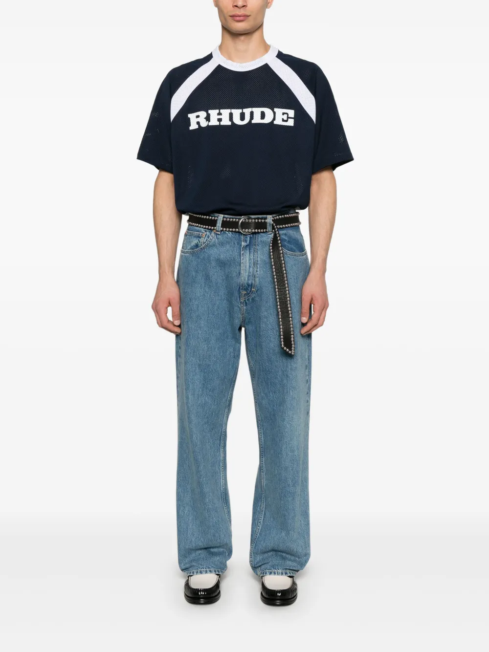 RHUDE Mesh T-shirt - Blauw