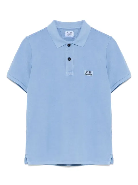 C.P. Company Kids Camisa polo com patch de logo