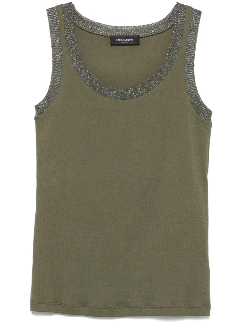 lurex-trim tank top