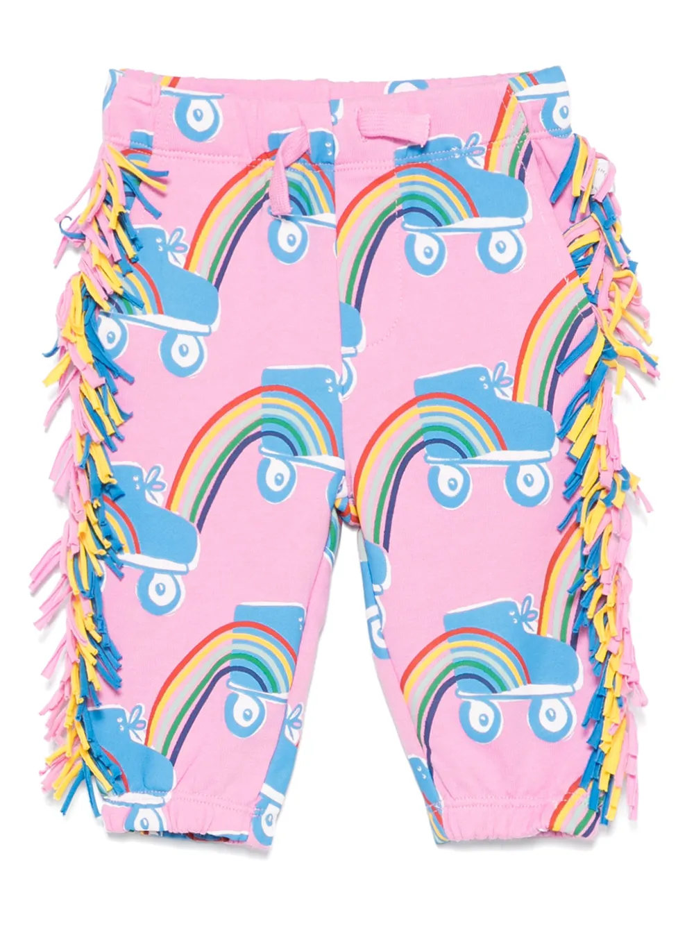 Stella McCartney Kids Joggingbroek met Rollerskate Rainbow-print Roze