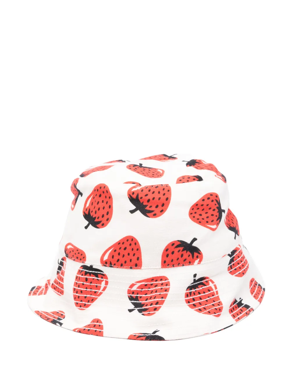 Stella McCartney Kids ストロベリープリント バケットハット - ホワイト Stella McCartney Kids ストロベリープリント バケットハット - ホワイト