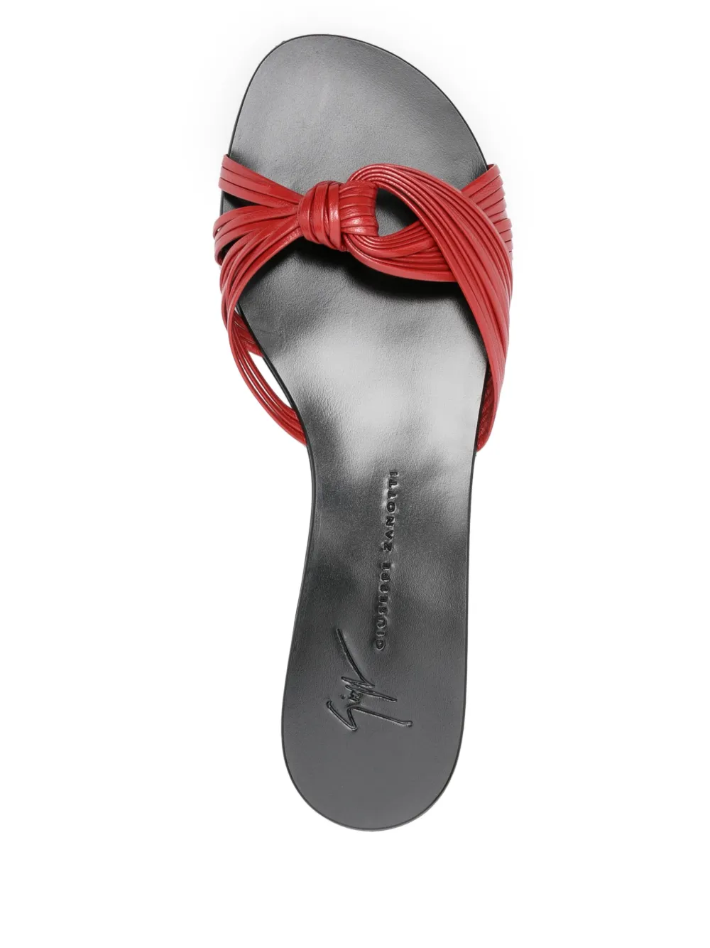 Giuseppe Zanotti Slippers met geknoopt detail Rood