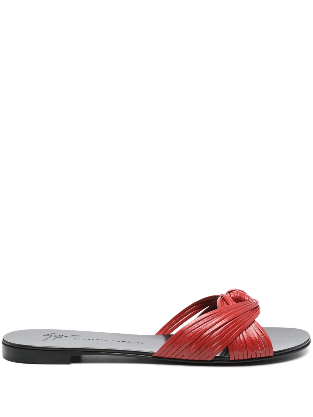 Giuseppe Zanotti Slippers met geknoopt detail Rood