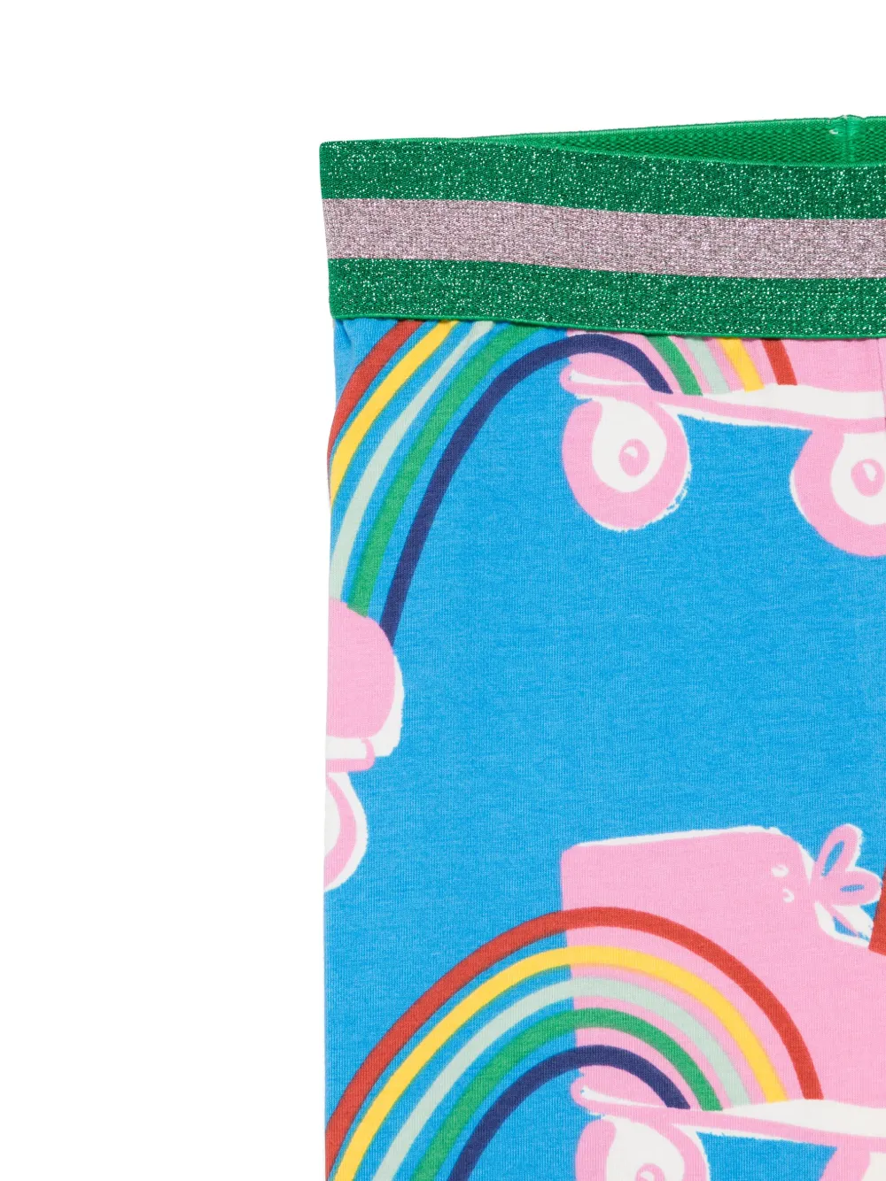 Stella McCartney Kids Legging met Rollerskate Rainbow-print Blauw
