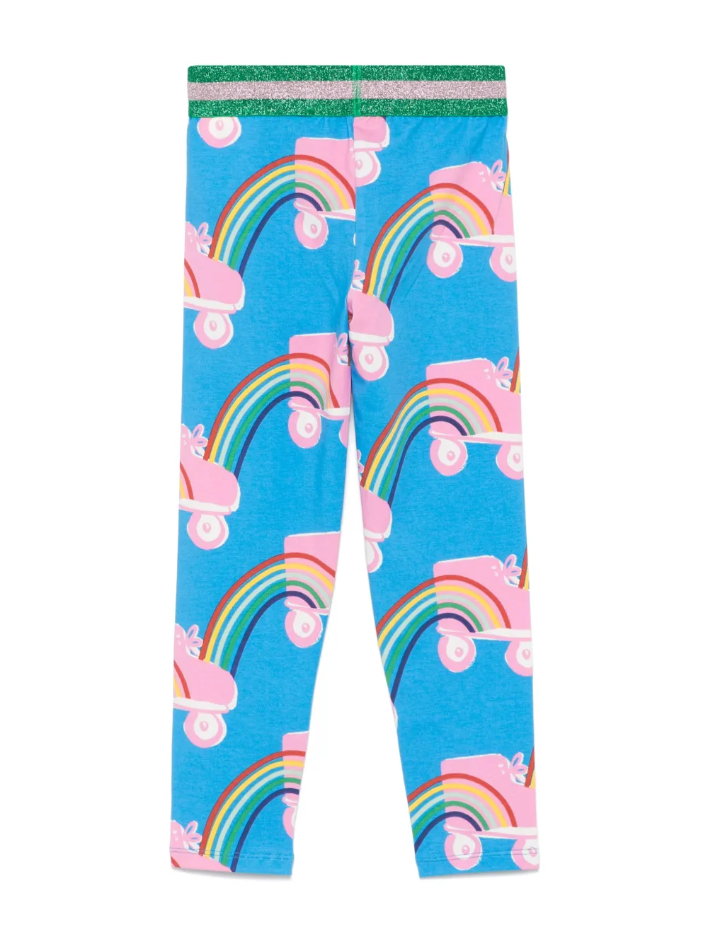 Stella McCartney Kids Legging met Rollerskate Rainbow-print - Blauw