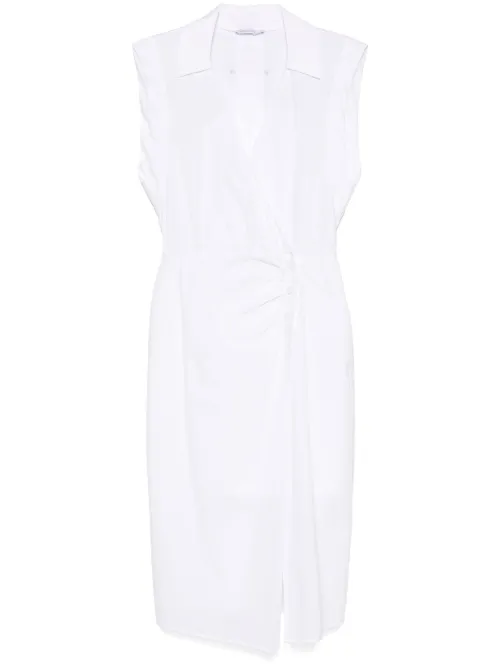 Robe cache-cœur à taille nouée - Patrizia Pepe - Modalova