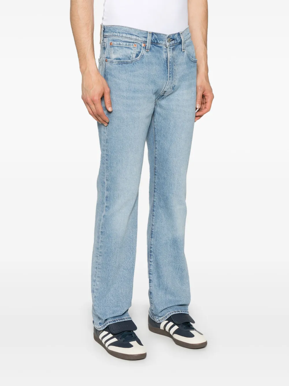 Levi's Slim-fit bootcut jeans Blauw