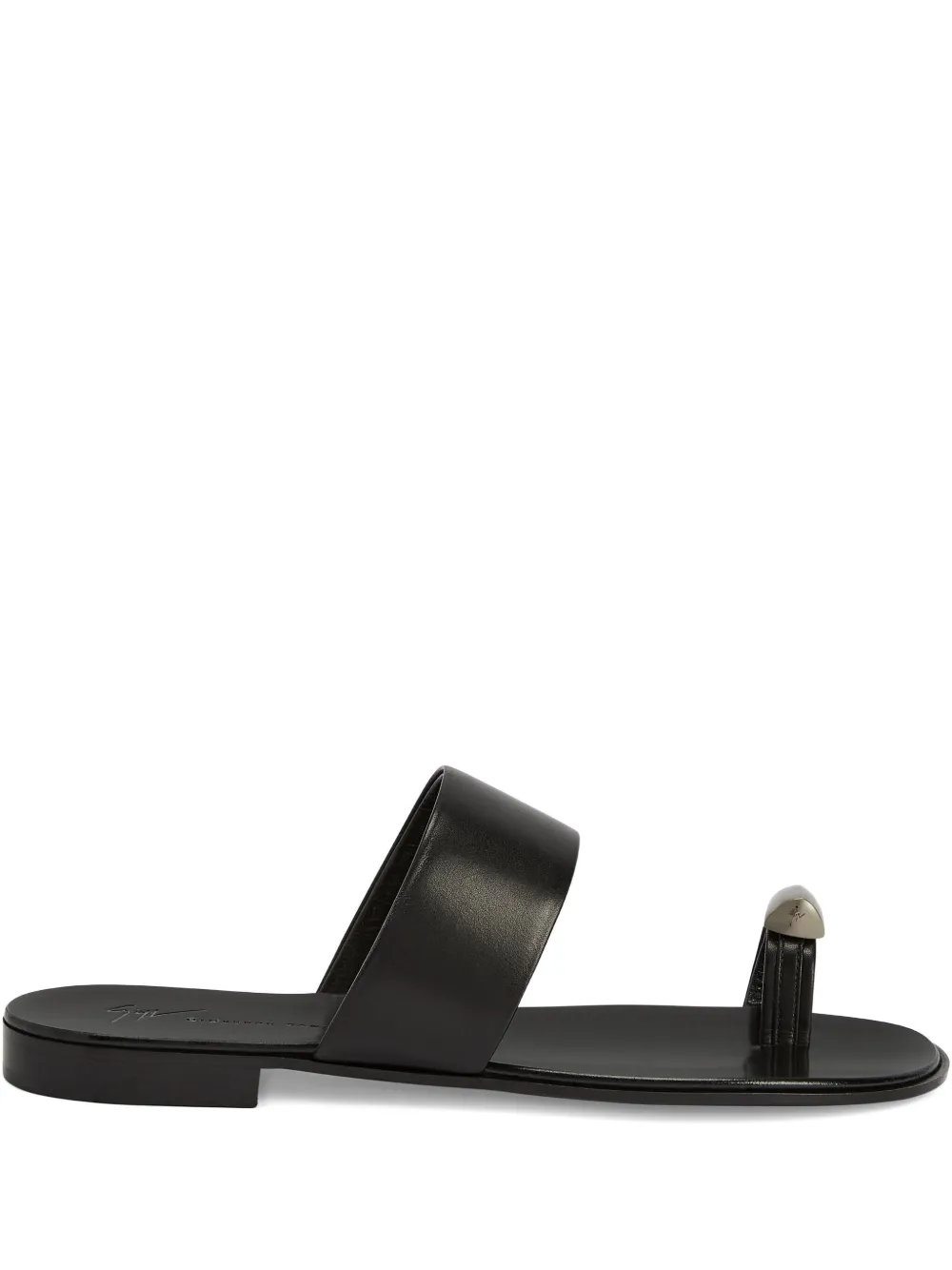 Giuseppe Zanotti Norbert leather single-band toe-ring sandals Black