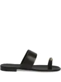 Giuseppe Zanotti Norbert leather single-band toe-ring sandals - Black