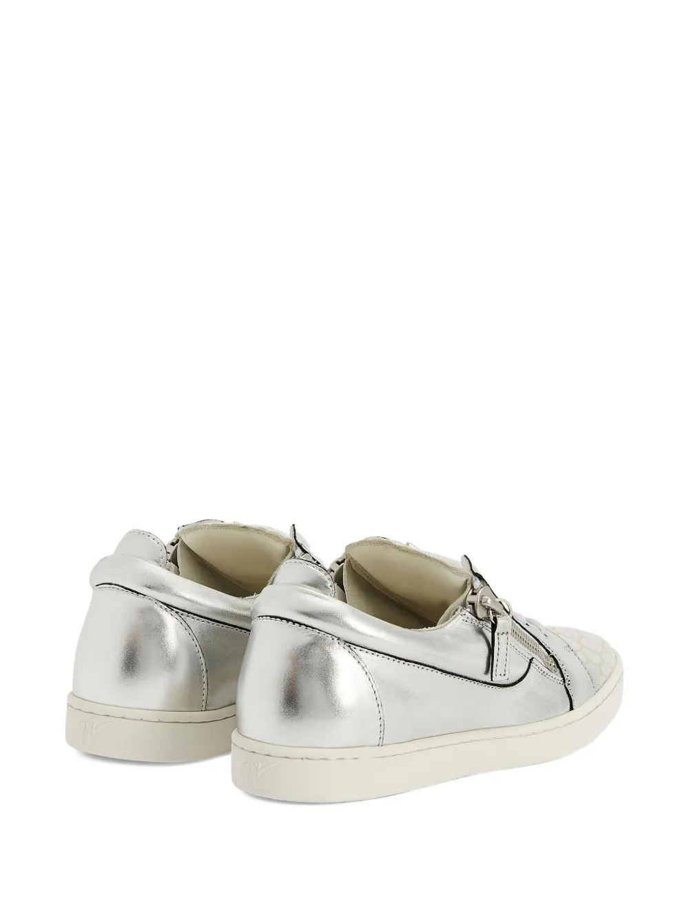 Giuseppe Zanotti Nicki zip-detail leather sneakers Grijs