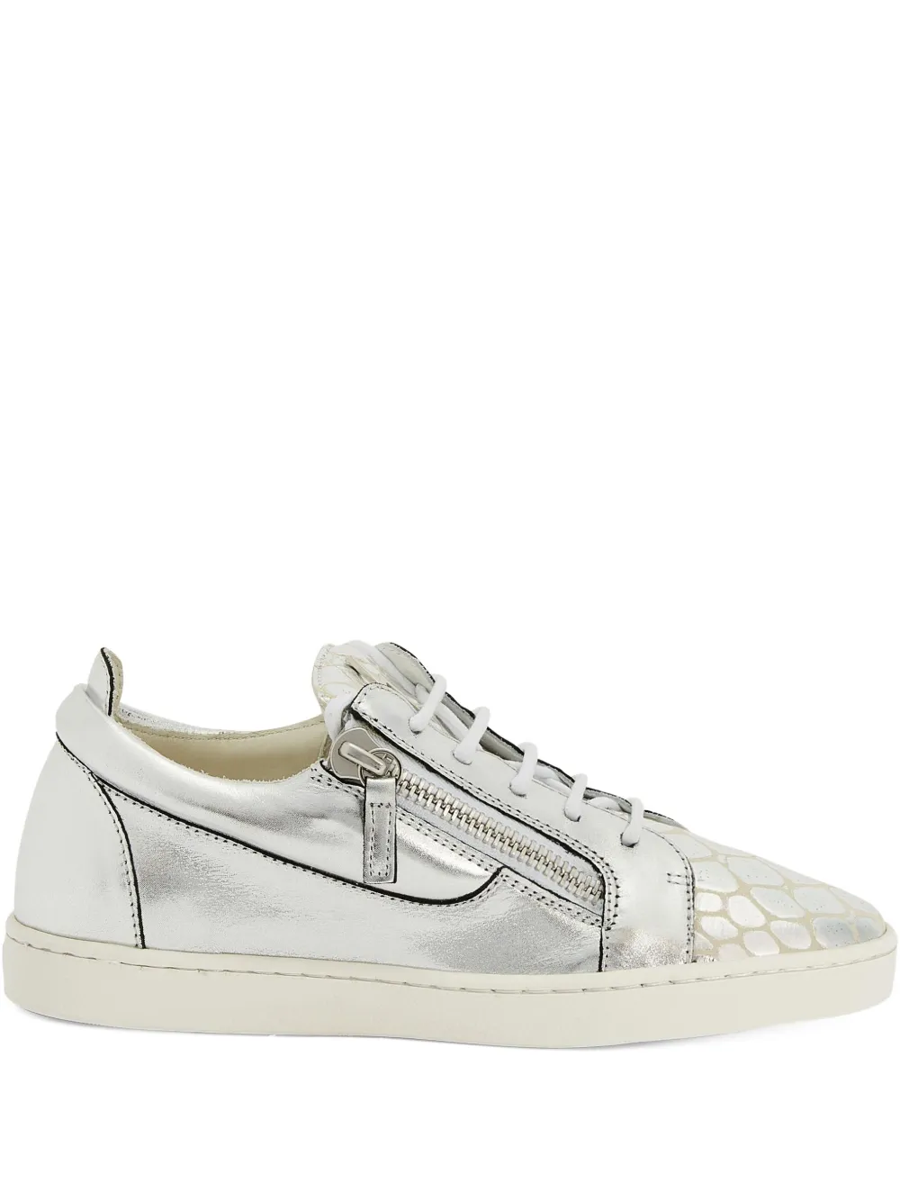 Giuseppe Zanotti Nicki zip-detail leather sneakers Grey