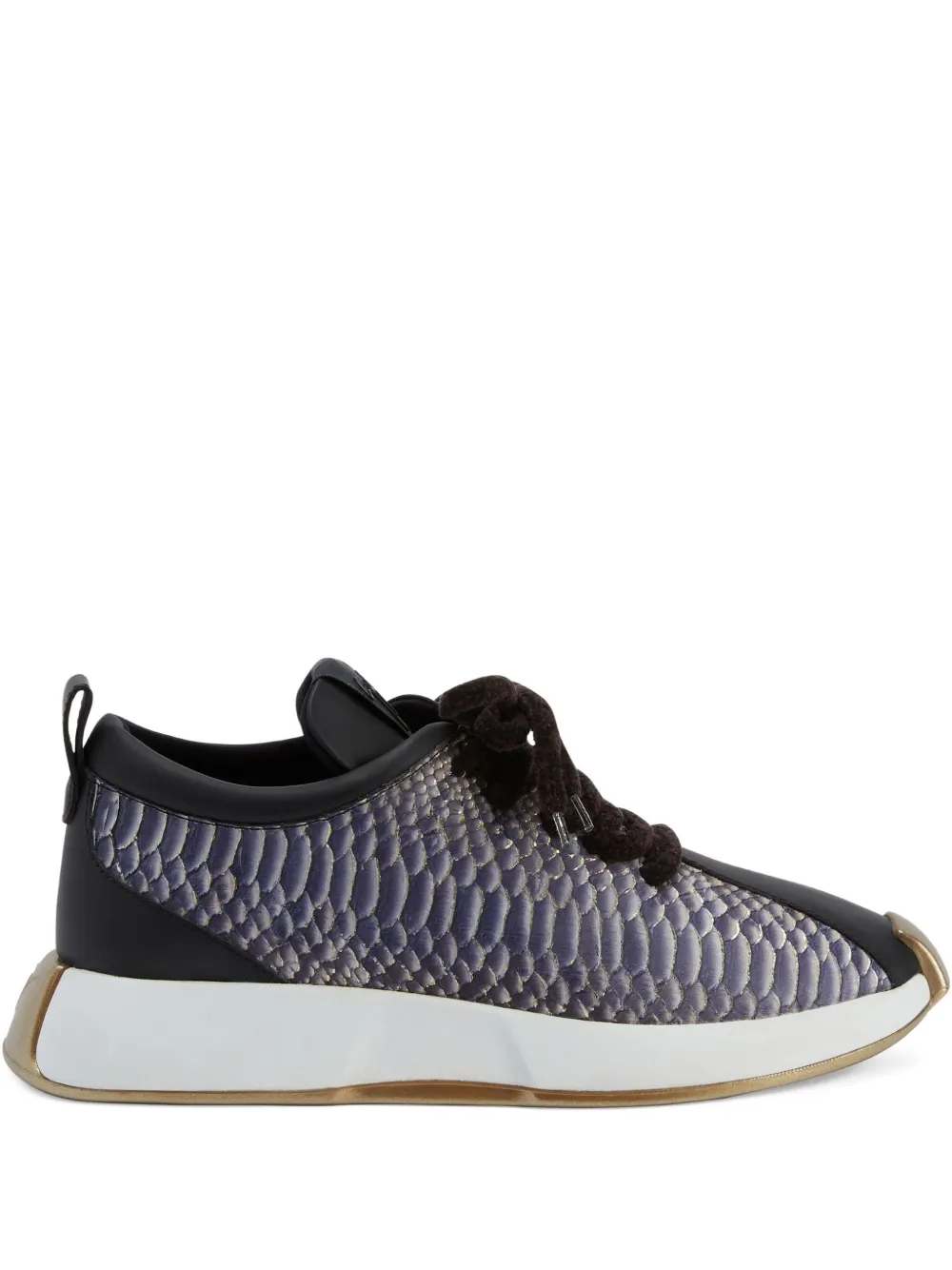 Giuseppe Zanotti snakeskin-print sneakers Black
