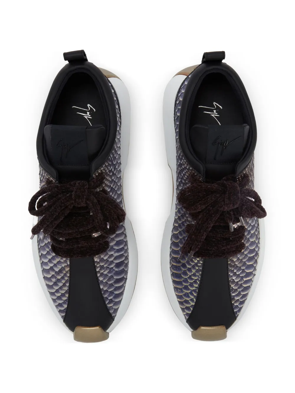 Giuseppe Zanotti snakeskin-print sneakers Black