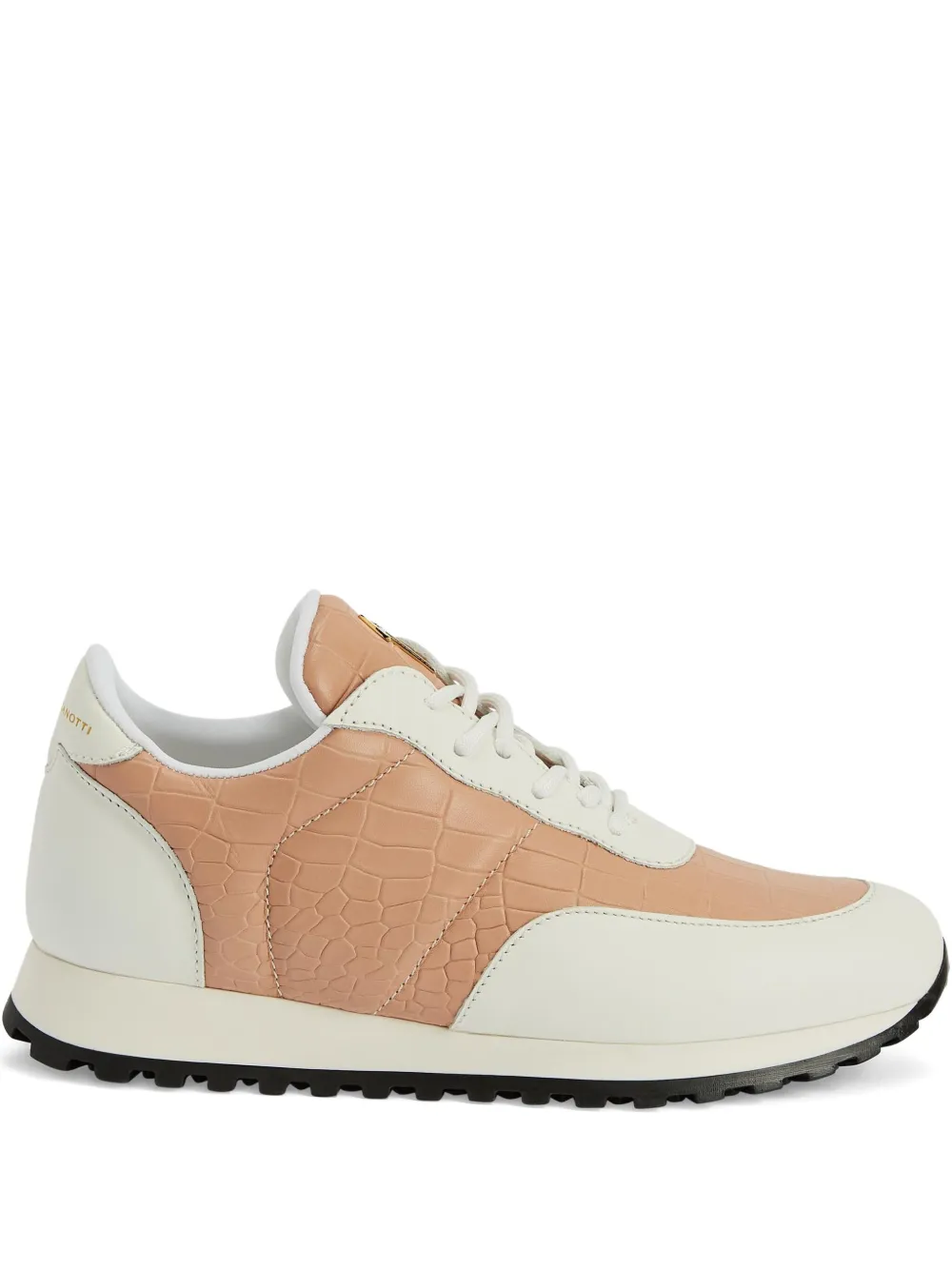 Giuseppe Zanotti Jimi crocodile-effect leather sneakers Beige