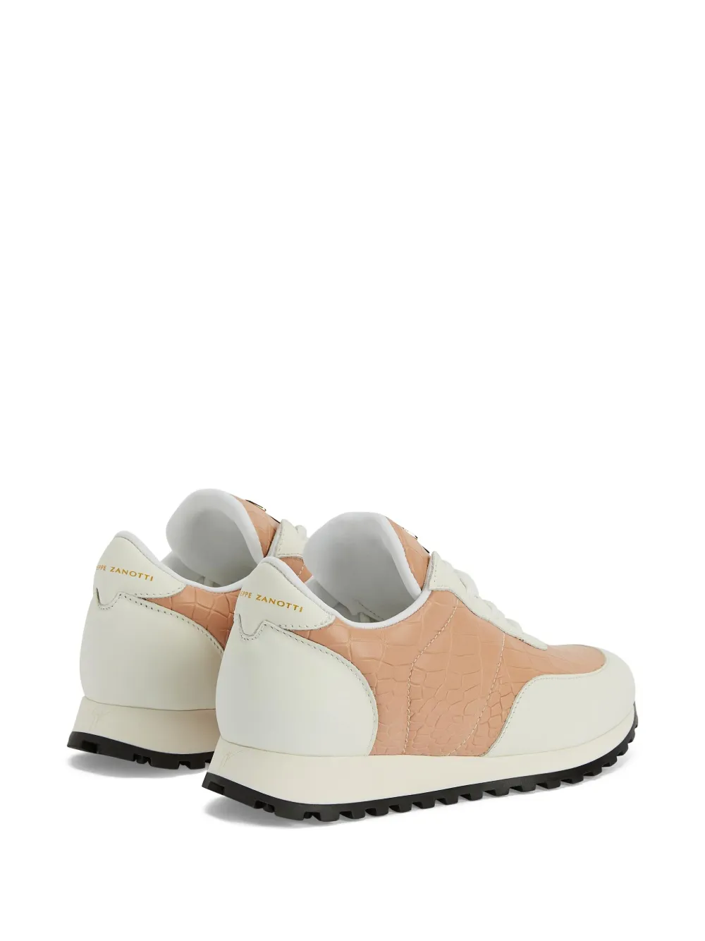 Giuseppe Zanotti Jimi crocodile-effect leather sneakers Neutrals
