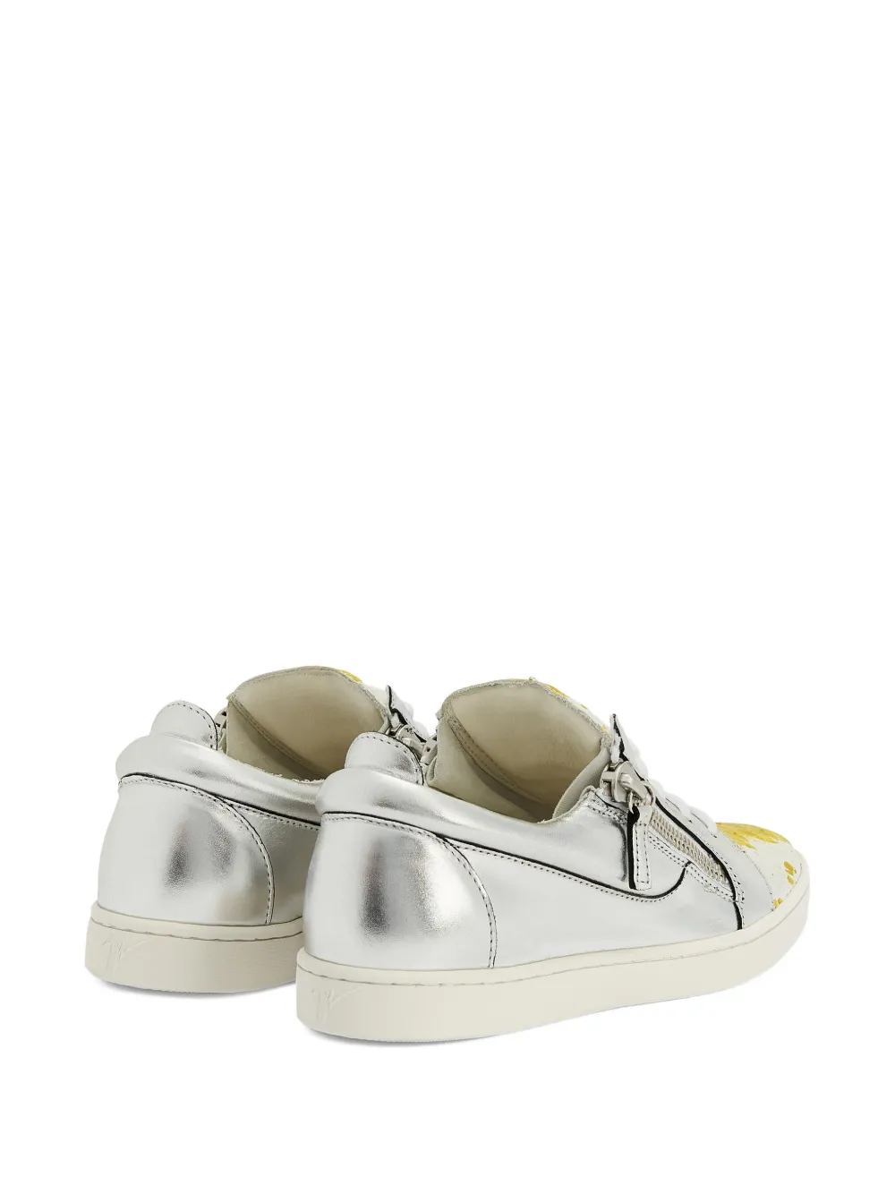 Giuseppe Zanotti Nicki metallic zip-detail sneakers Grey