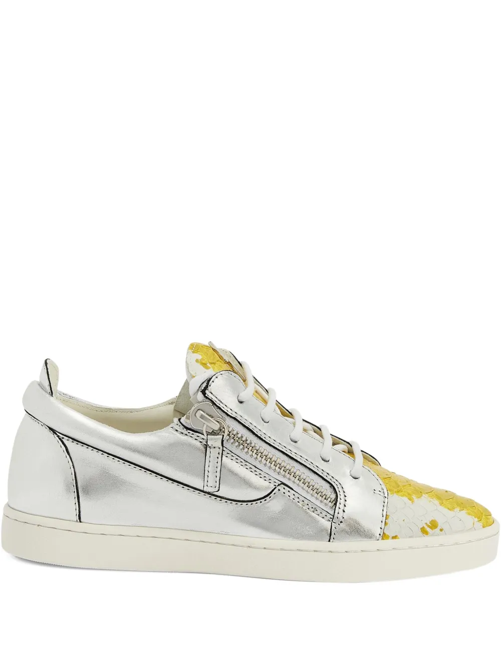 Giuseppe Zanotti Nicki metallic zip-detail sneakers Grey