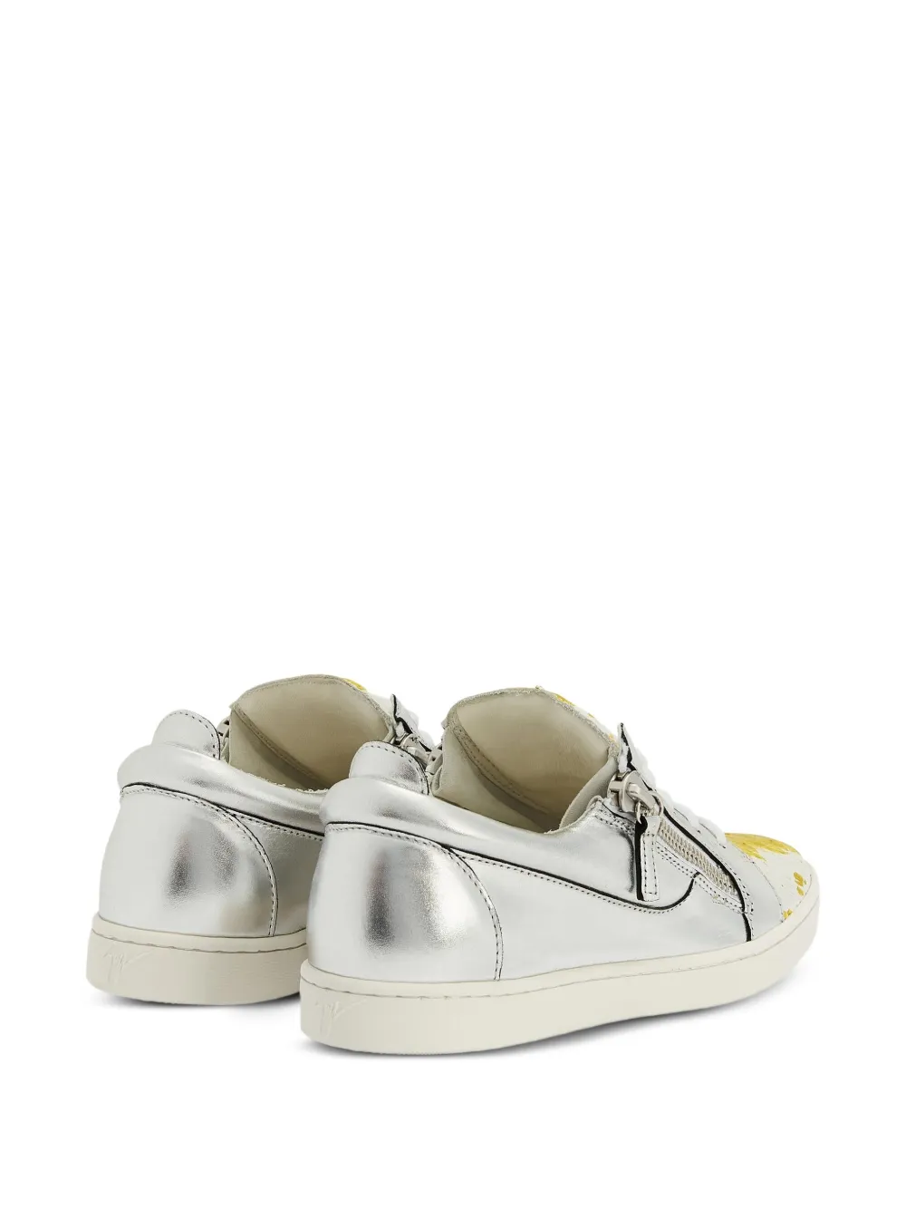 Giuseppe Zanotti Nicki metallic zip-detail sneakers Grijs