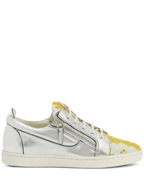 Giuseppe Zanotti baskets métallisées Nicki à détails de zips
