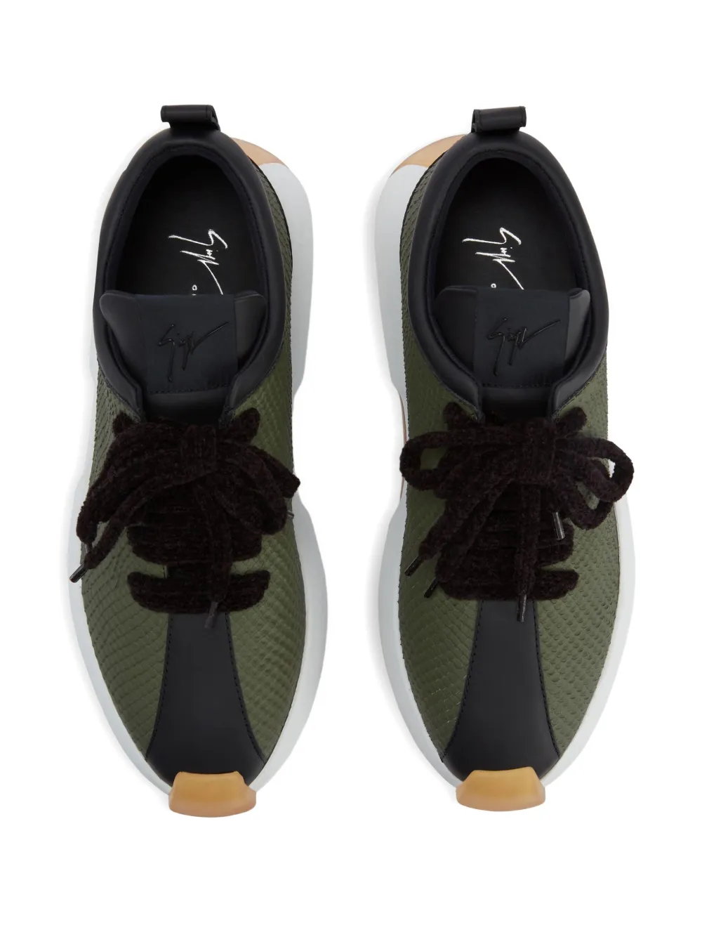 Giuseppe Zanotti textured sneakers Green