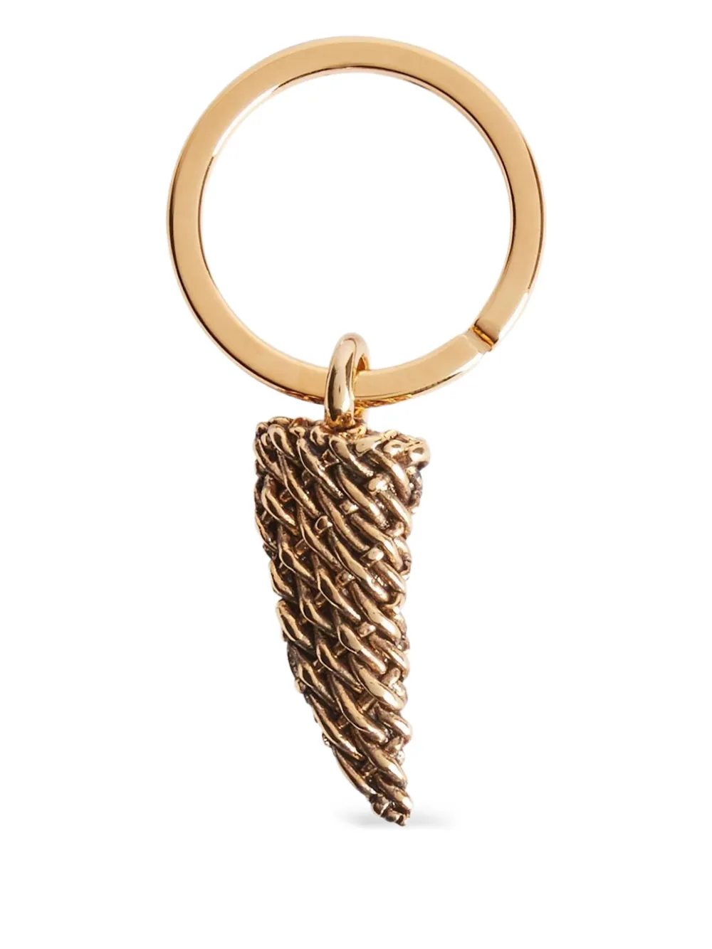 Giuseppe Zanotti Sharkiee woven-tooth keyring Geel