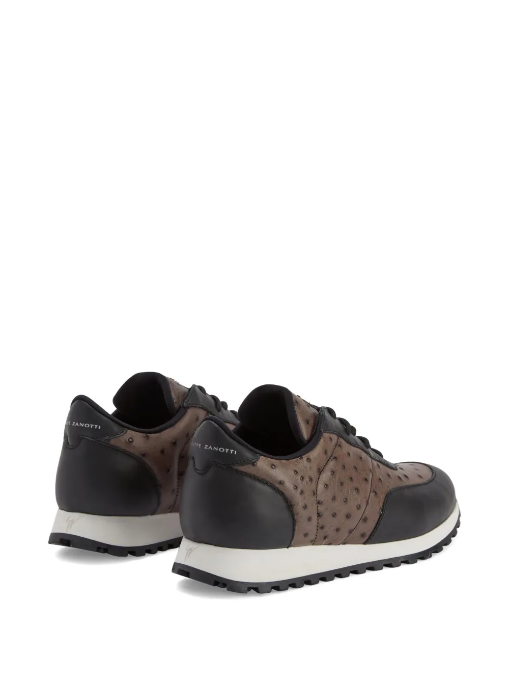 Giuseppe Zanotti Jimi ostrich-leather sneakers Brown