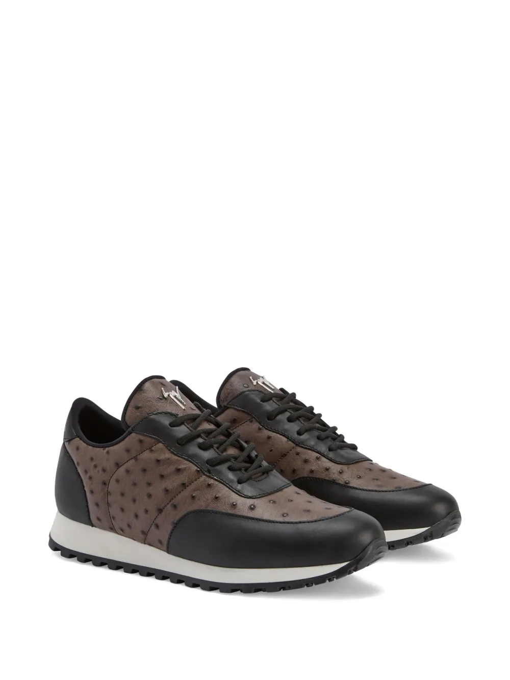 Giuseppe Zanotti Jimi ostrich-leather sneakers Brown