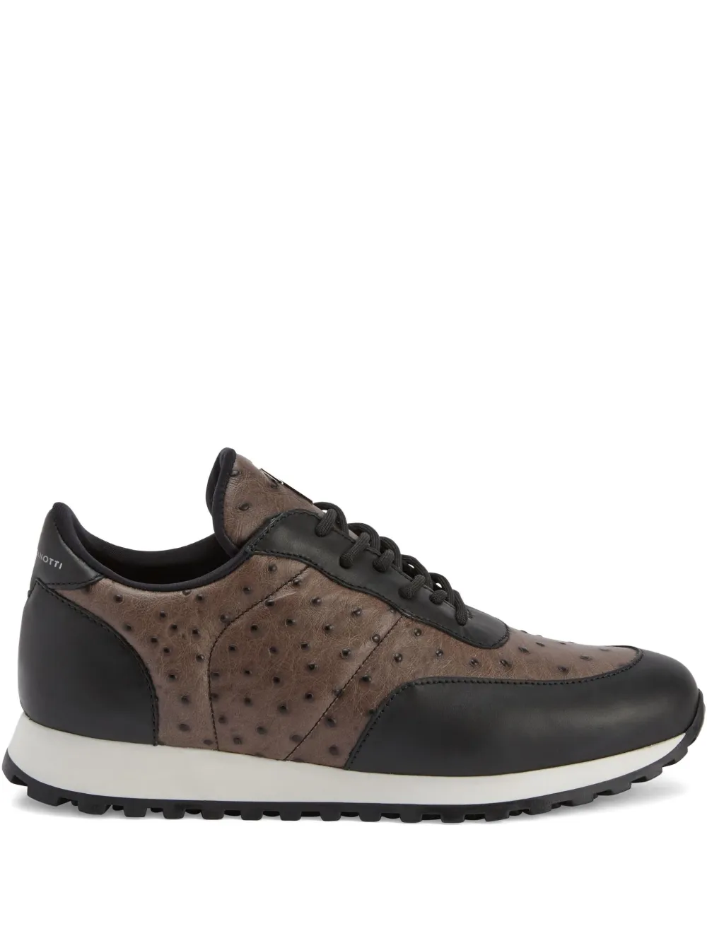 Giuseppe Zanotti Jimi ostrich-leather sneakers Brown