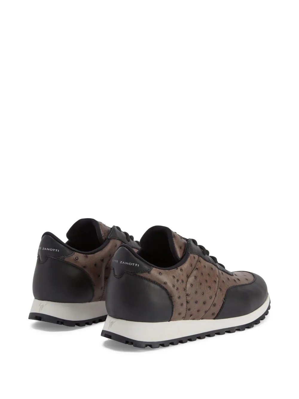 Giuseppe Zanotti Jimi ostrich-leather sneakers Brown