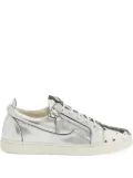 Giuseppe Zanotti Nicki metallic-effect leather zip-detail sneakers - Grey