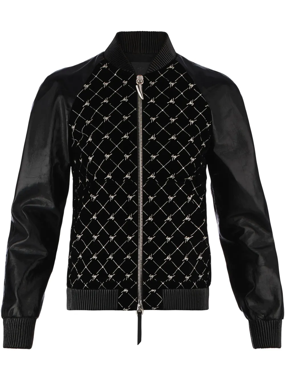Giuseppe Zanotti monogram-pattern bomber jacket | Black | Image 1