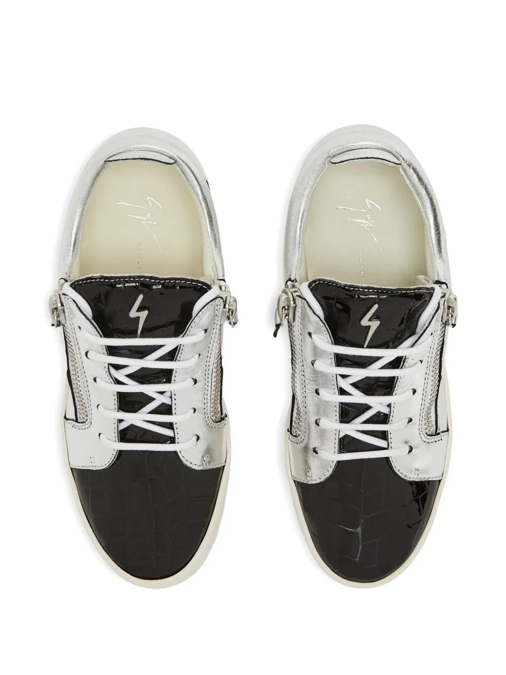 Giuseppe Zanotti Nicki metallic-effect sneakers Grey