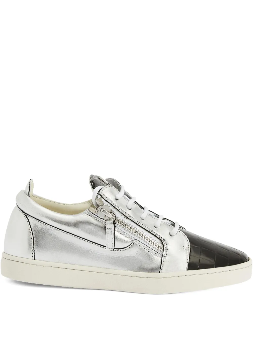 Giuseppe Zanotti Nicki metallic-effect sneakers Grey