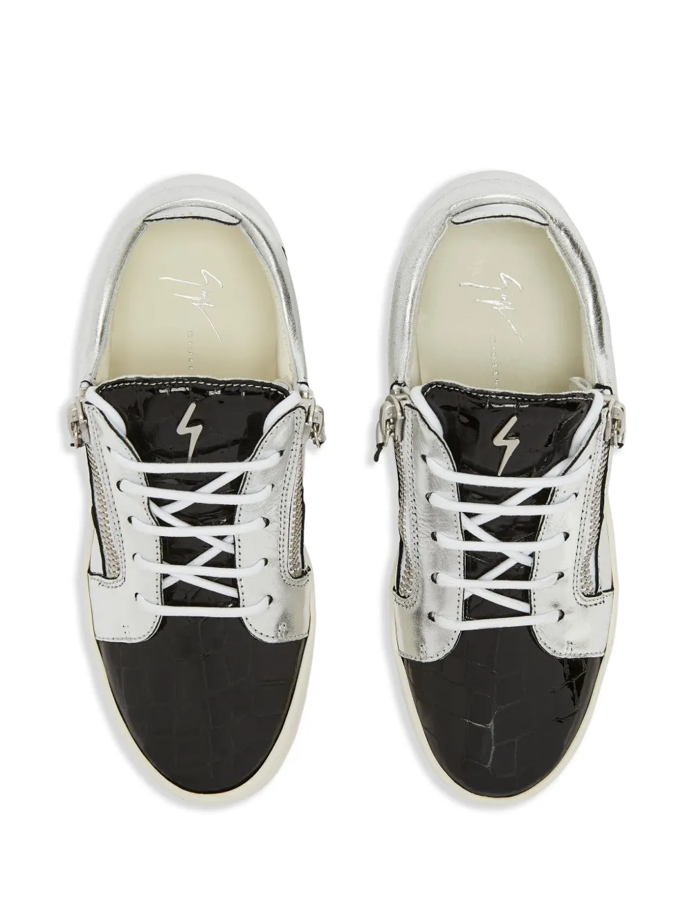 Giuseppe Zanotti Nicki metallic-effect sneakers Silver