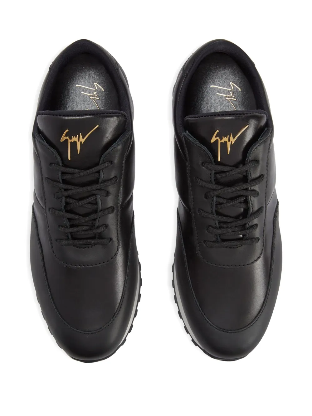 Giuseppe Zanotti Jimi leather logo-plaque sneakers Black