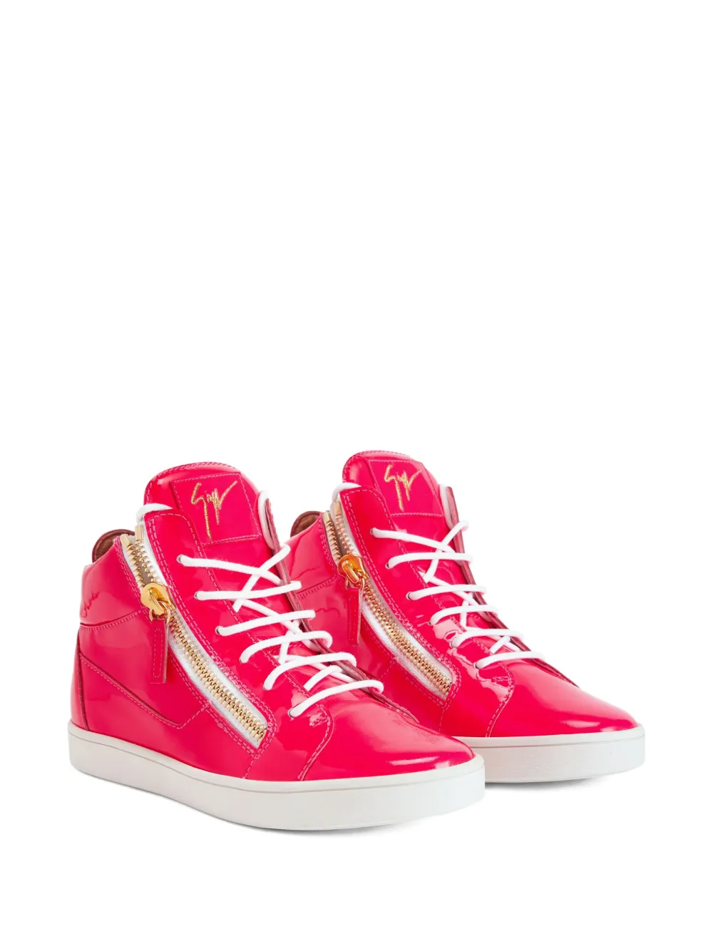Giuseppe Zanotti Kriss lakleren sneakers met ritssluiting - Roze