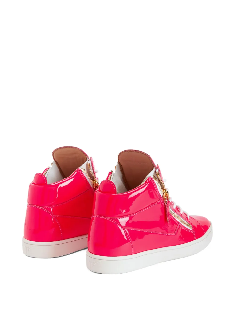 Giuseppe Zanotti Kriss zip-fastening patent leather sneakers Pink