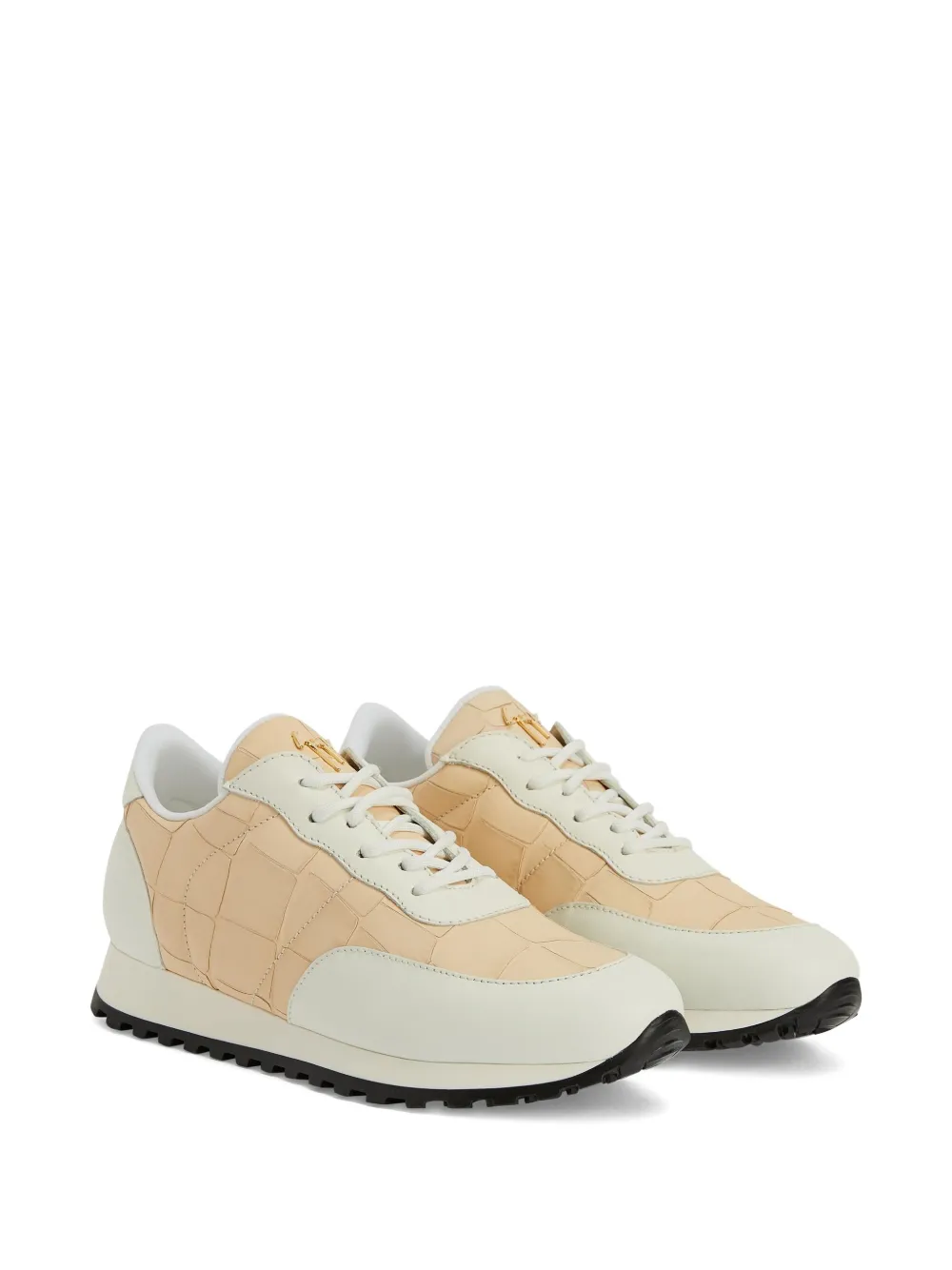 Giuseppe Zanotti Jimi crocodile-effect leather sneakers Neutrals