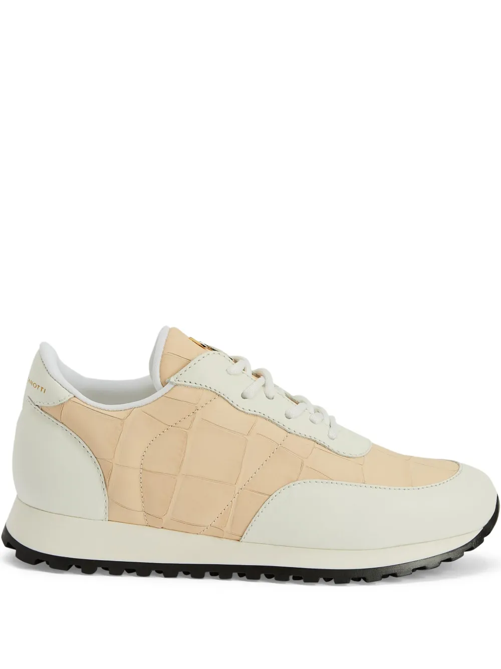 Giuseppe Zanotti Jimi crocodile-effect leather sneakers Neutrals
