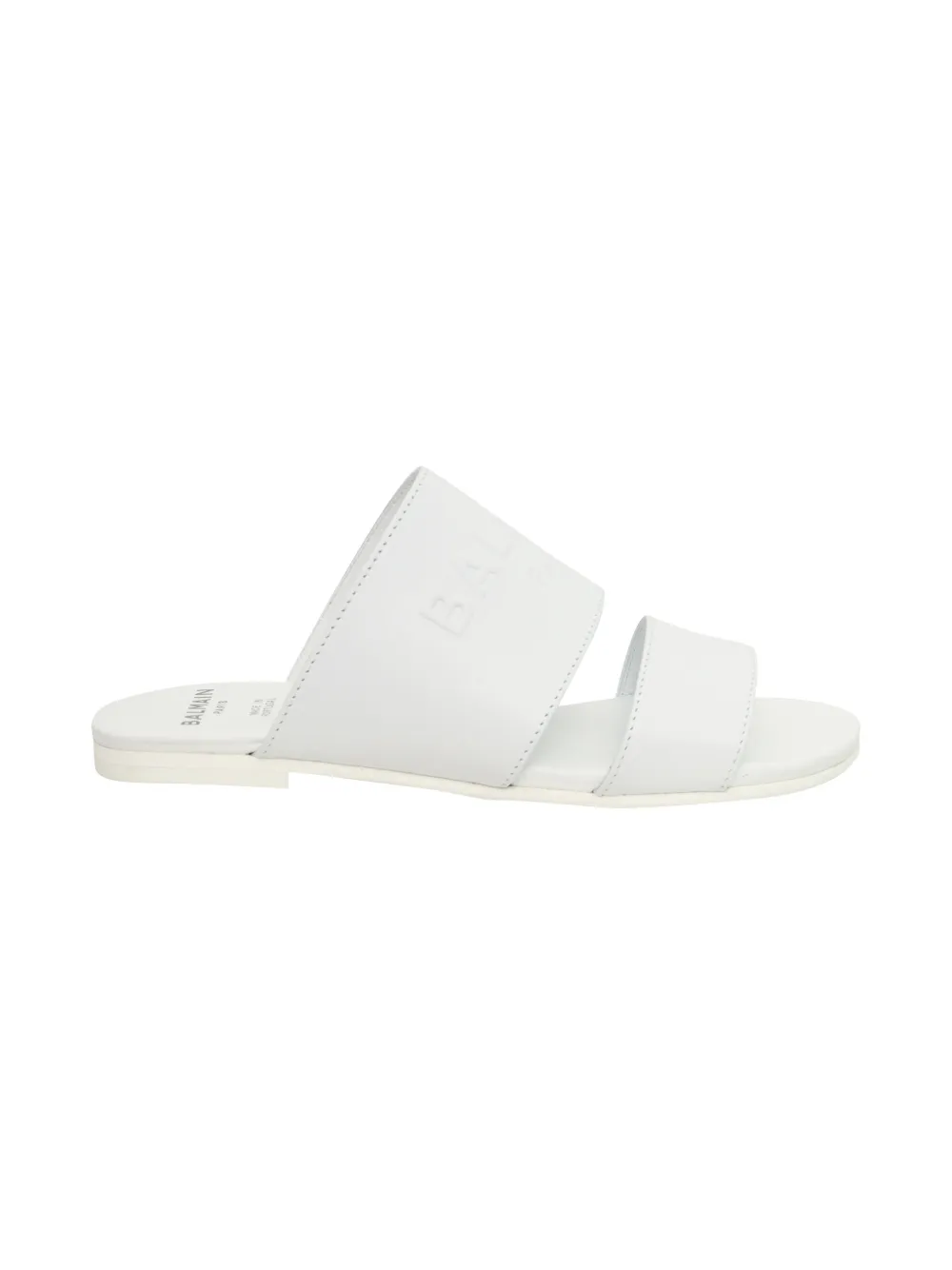 Balmain Kids leather sandals White