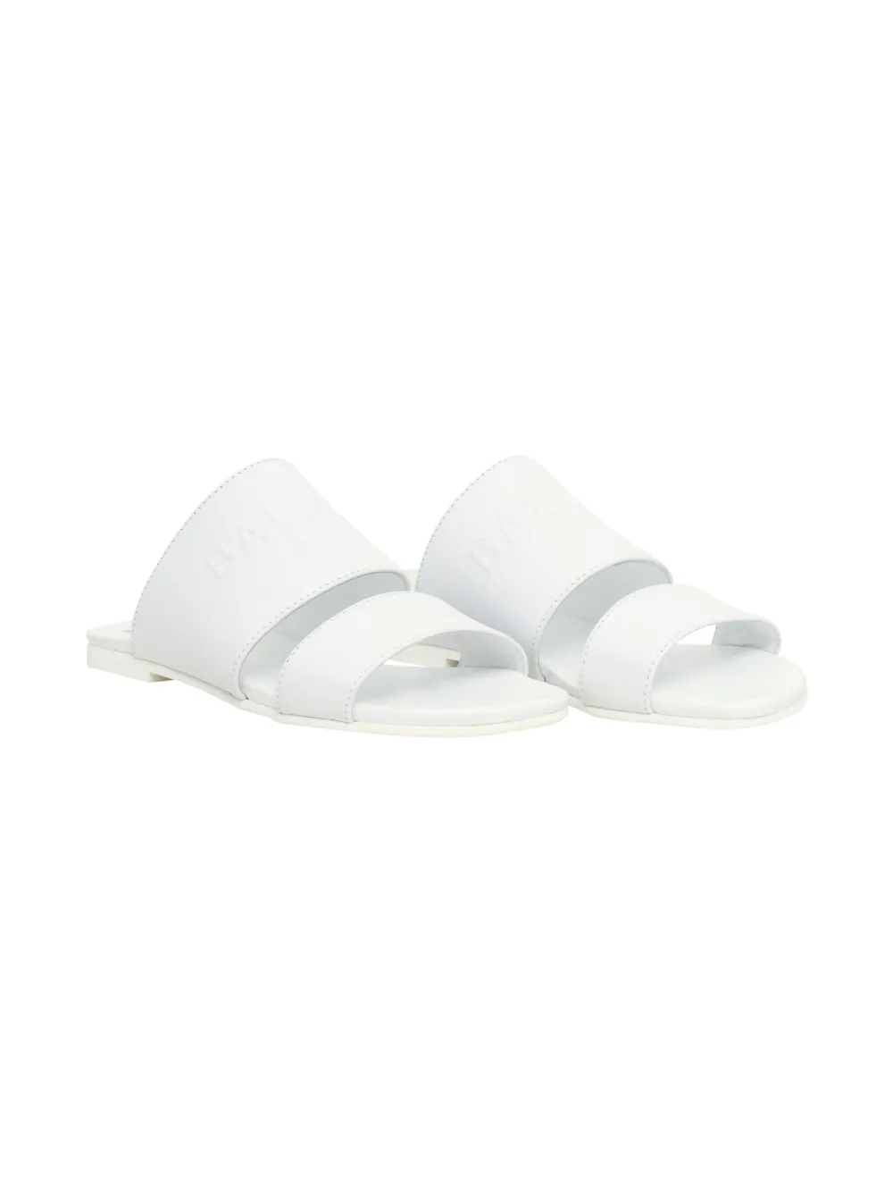 Balmain Kids leather sandals White