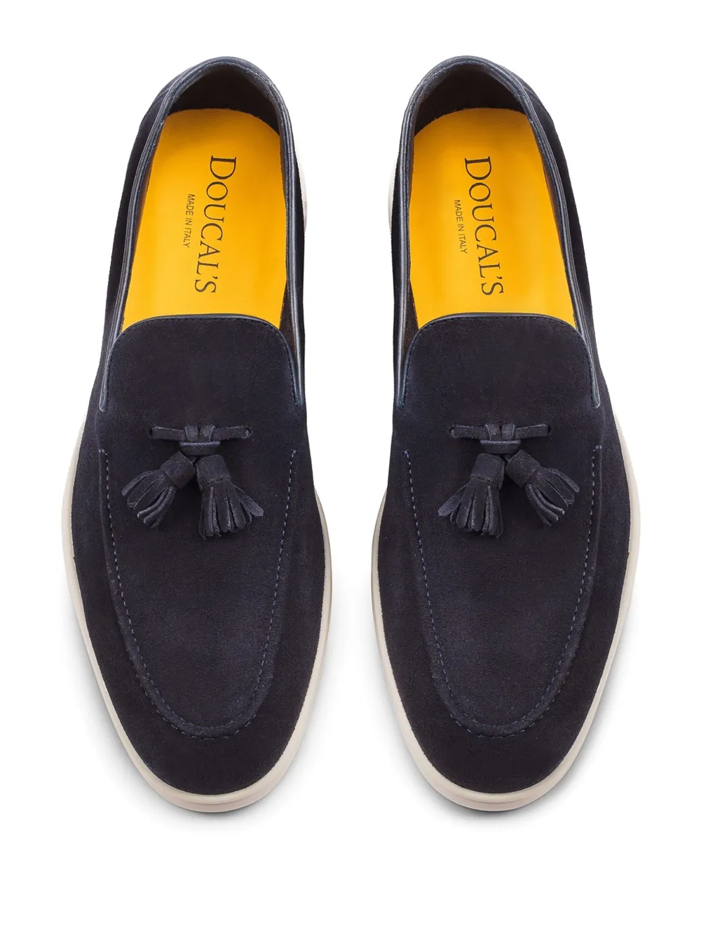 Doucal's tassel suede loafers Blue