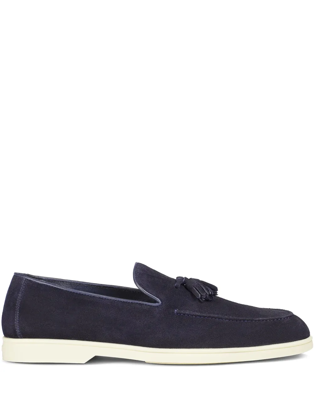 Doucal's tassel suede loafers Blue