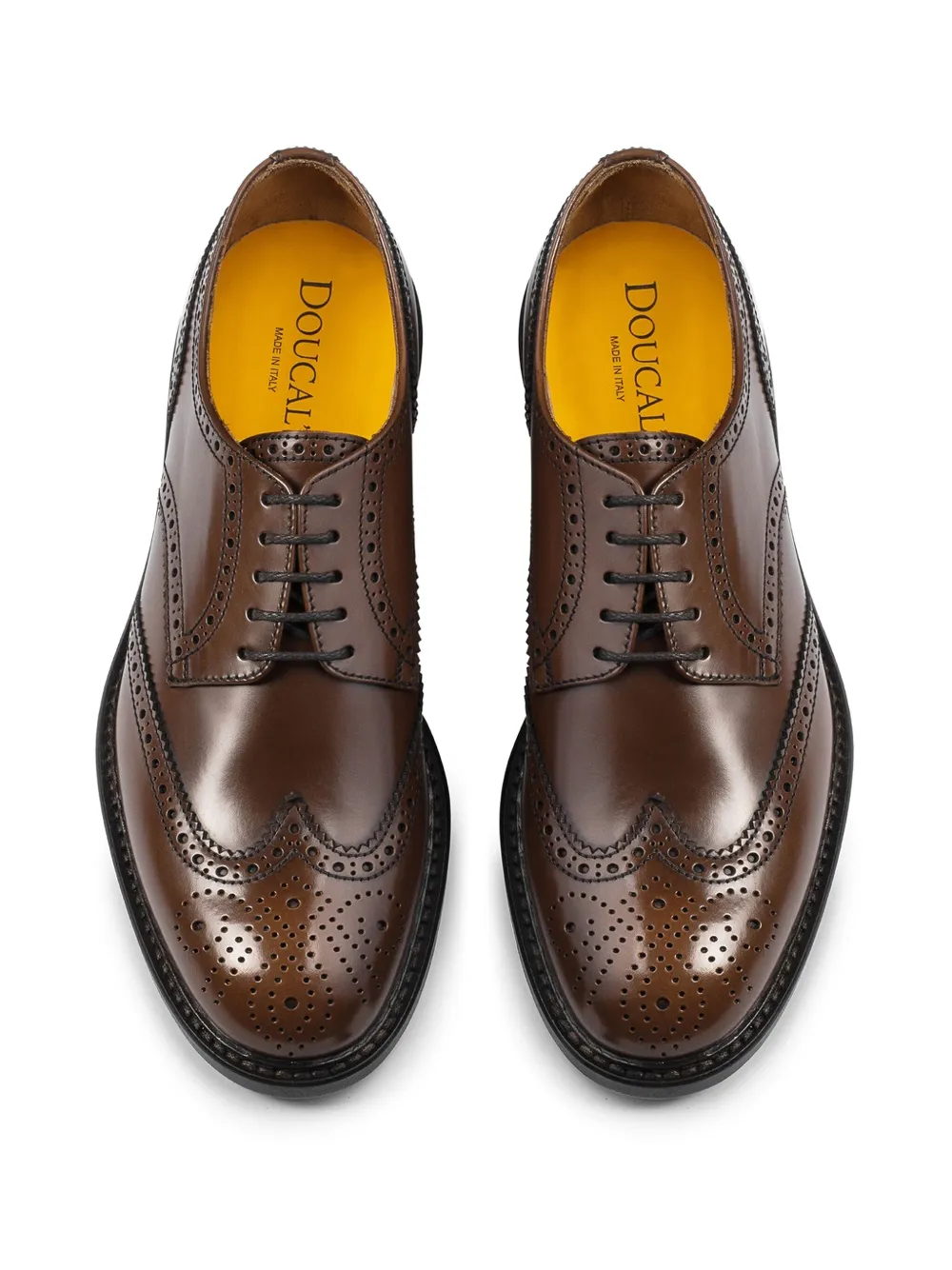 Doucal's leather Derby shoes Brown