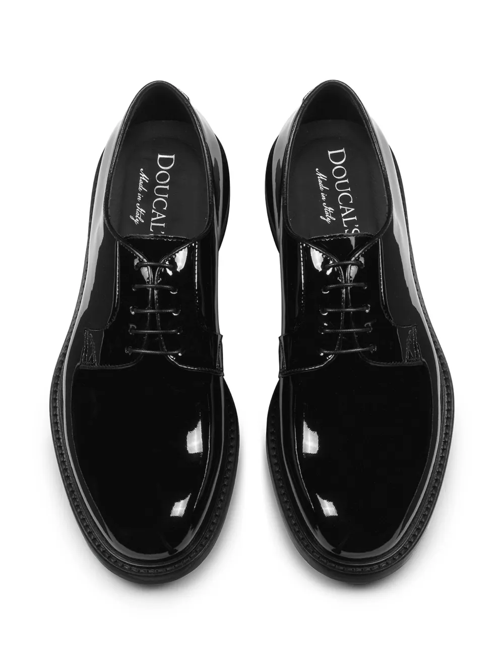 Doucal's leather lace-up derby shoes Black